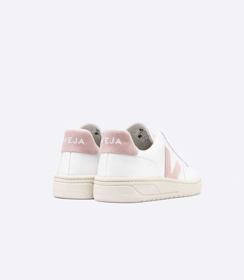 Veja Sneakers Womens - V-12 Leather - White/Pink - 3497EPDNT